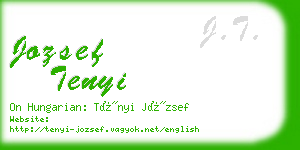 jozsef tenyi business card